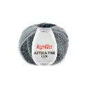 Azteca fine lux Laine Katia 405 Bleu Émeraude Gris clair
