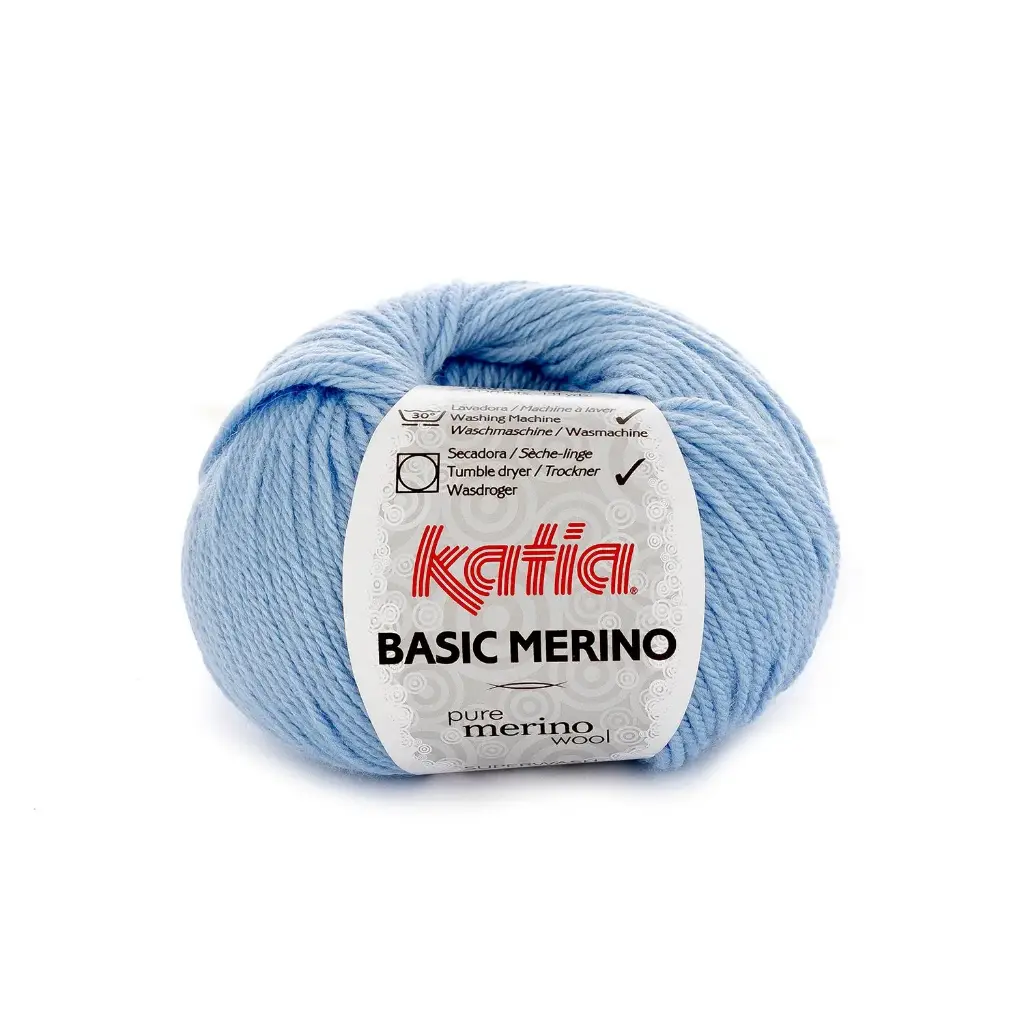 Basic Mérino 34 Bleu ciel Laine Katia