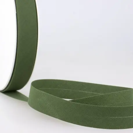 Biais 27mm 68 vert olive