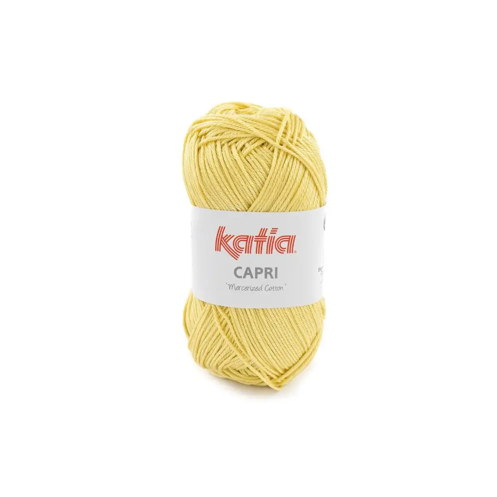 Capri 100% Coton mercerisé Katia 82180 jaune clair