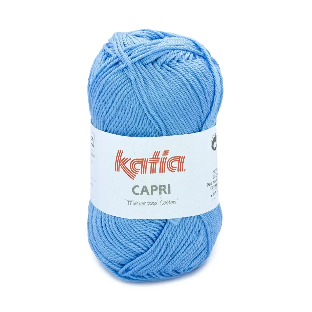Capri 100% Coton mercerisé Katia 82196 Bleu ciel clair 