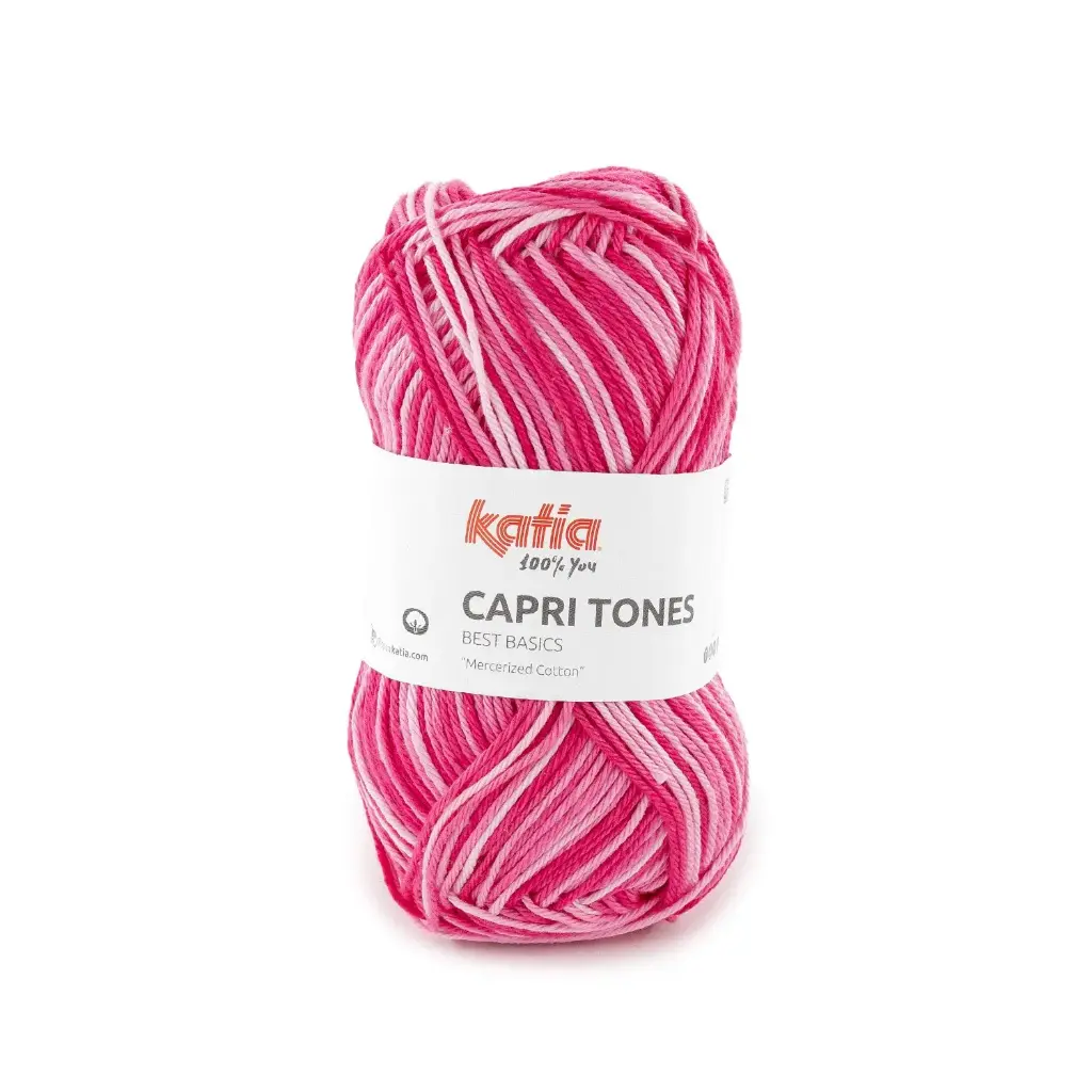 Capri tones 100% Coton mercerisé Katia 301 Rose Fuchsia