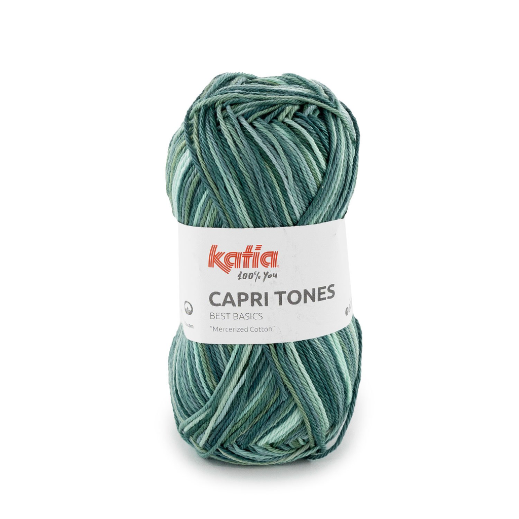 Capri tones 100% Coton mercerisé Katia 304 Bleu ciel vert clair