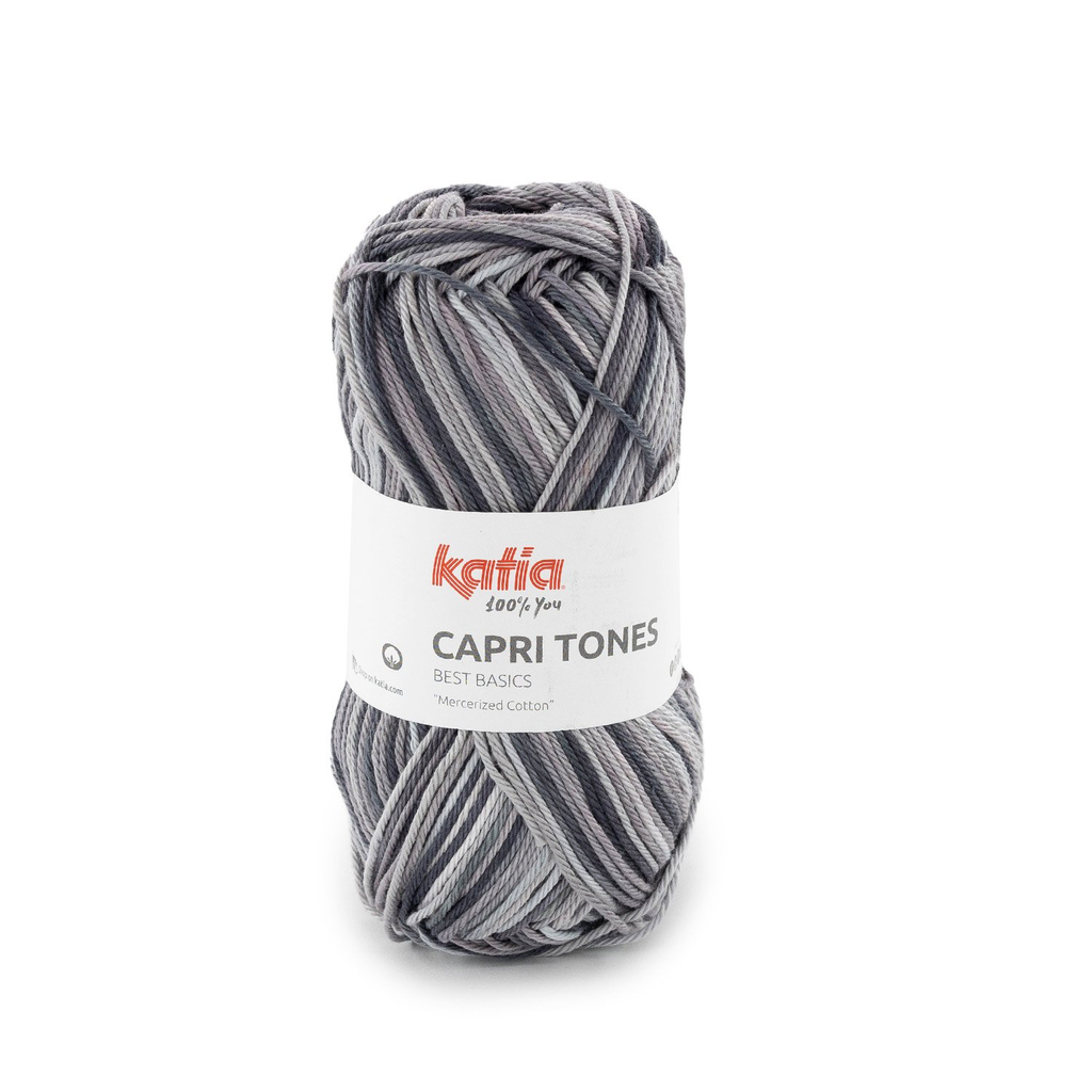 Capri tones 100% Coton mercerisé Katia 306 gris clair gris foncé