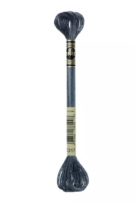 Fil à broder Mouliné Métallisé E321 Rouge Carmin Métallisé 