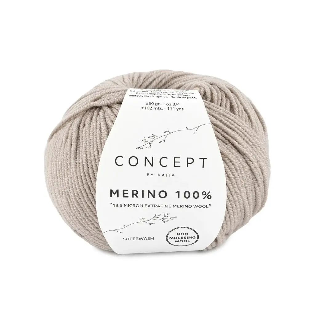 Mérino 100% 40 Gris pierre Laine Katia