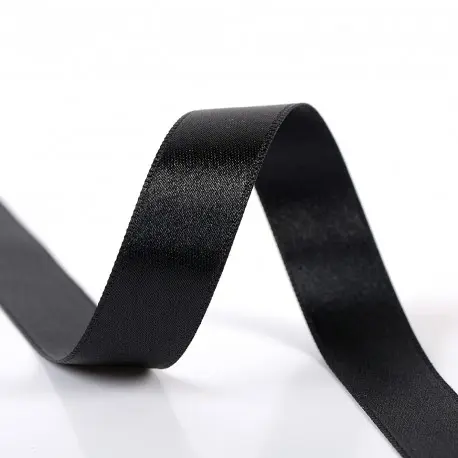 Ruban satin double face 6 mm 14 noir