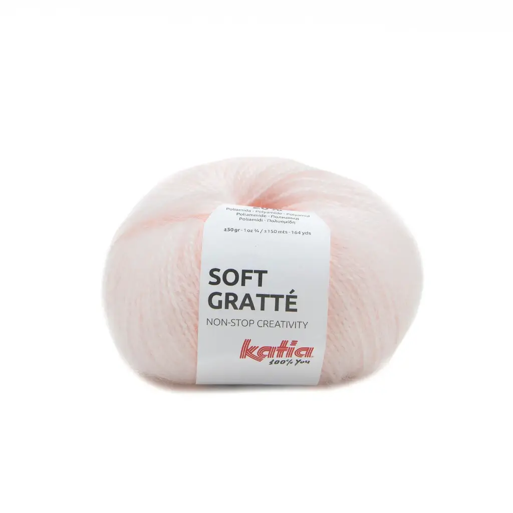 Soft gratté Laine Katia 78 rose clair