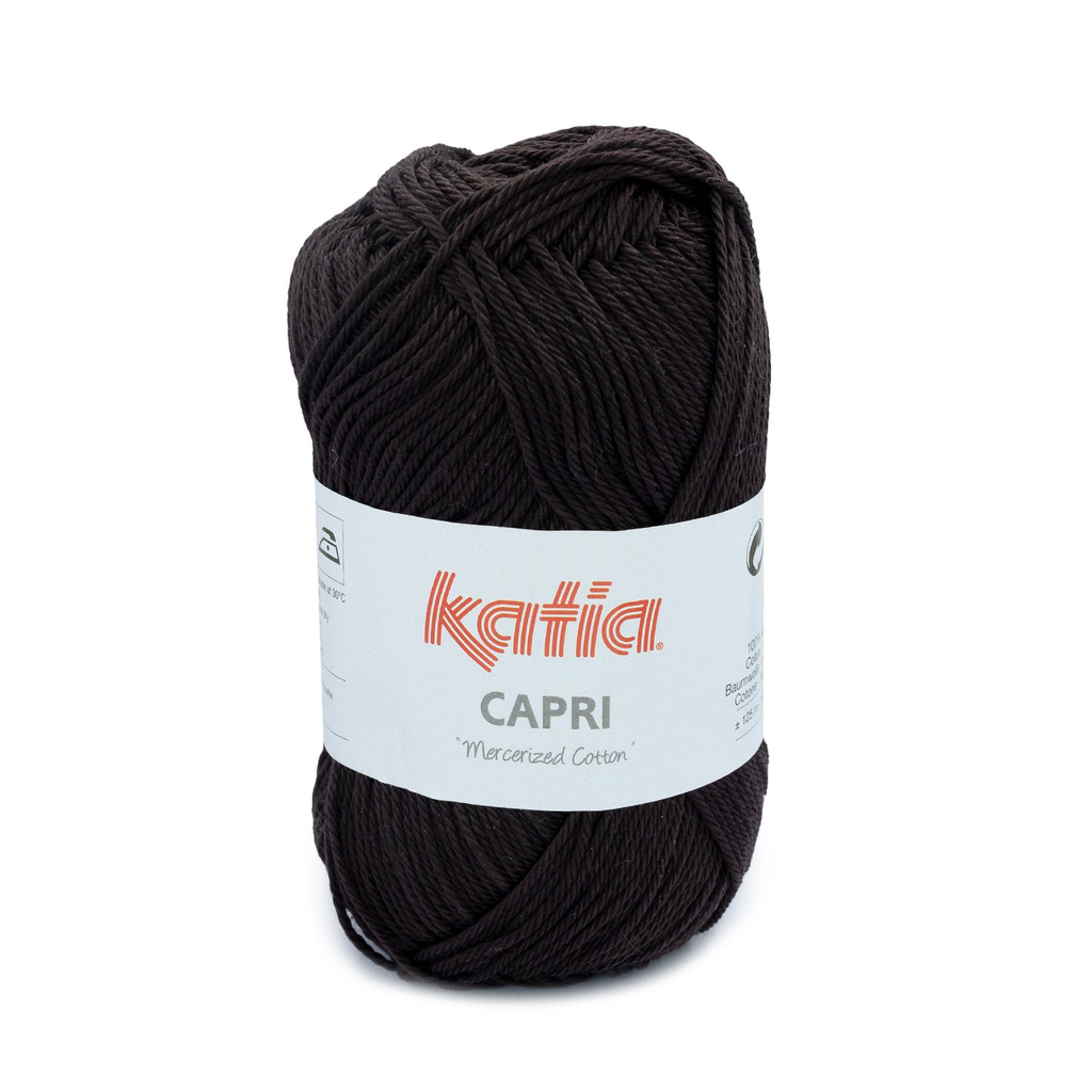 Capri 100% Coton mercerisé Katia 82190 brun noir