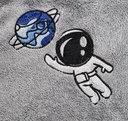 Motif astronaute et planète sur linge de bain au choix   