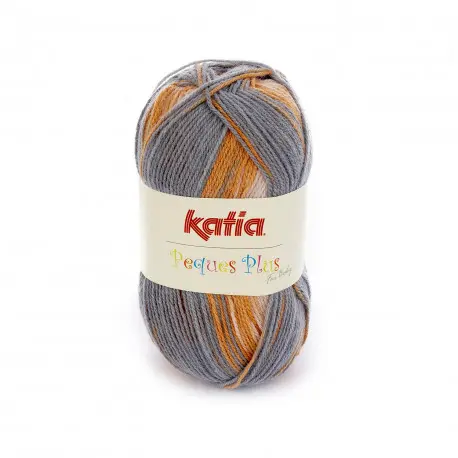 Peques plus Laine Katia 61 bleu gris saumon
