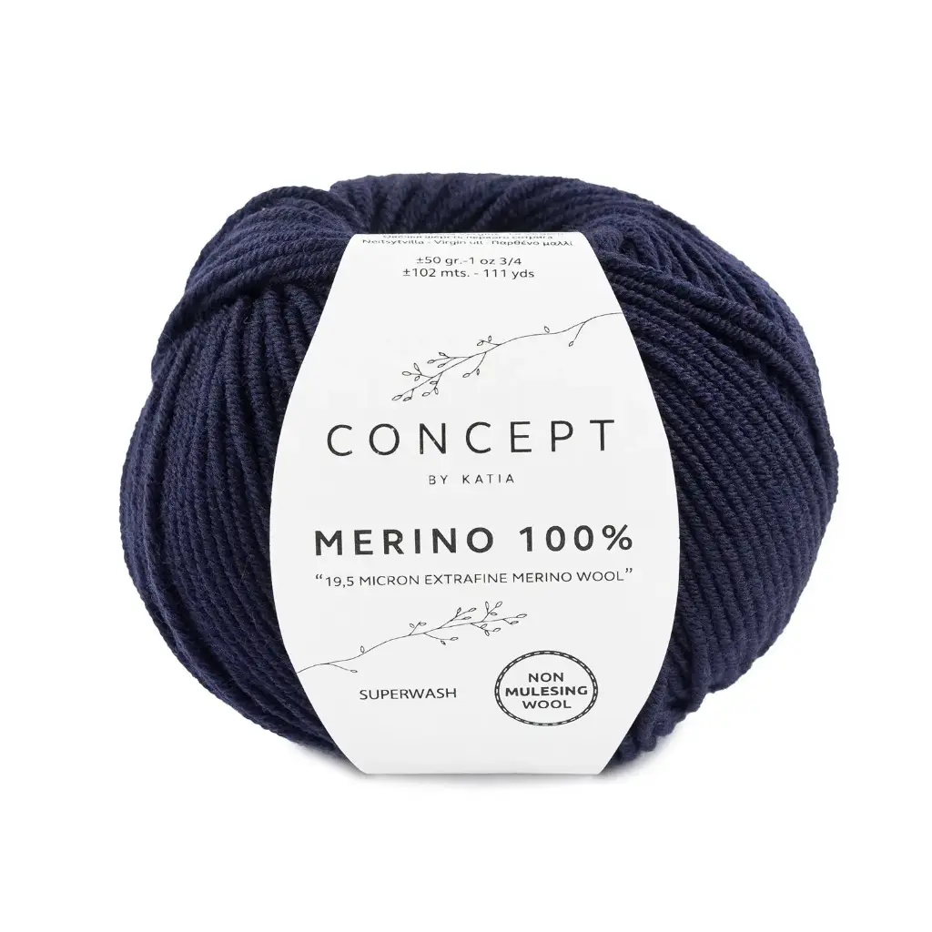Mérino 100% 5 Bleu Foncé