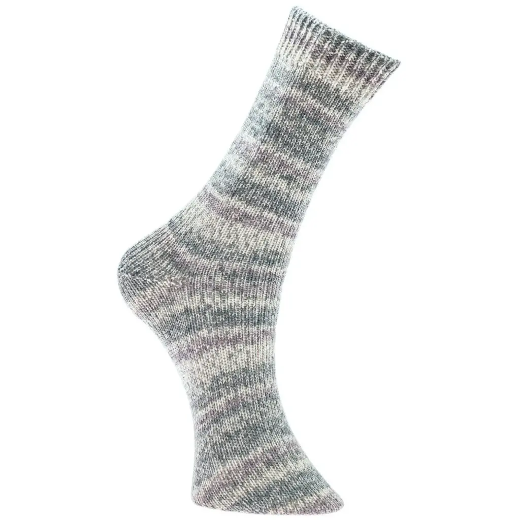 Fil pour chaussette Rico Superba Bamboo 4 fils Pink gris bleu mix 024