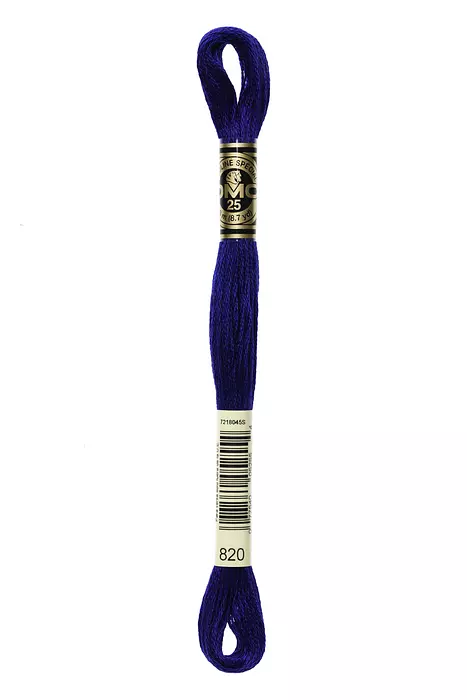 Fil à broder Mouliné Spécial DMC 820 Bleu marine