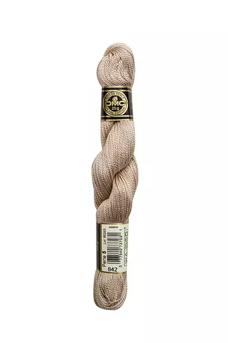 Fil à broder Coton perlé N°5 842 Cordage beige