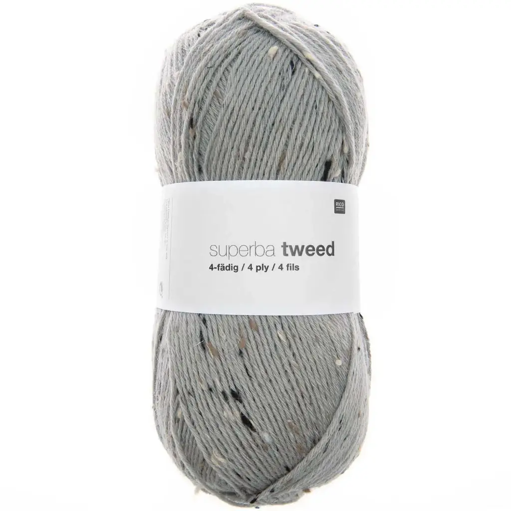Fil pour chaussette Rico Superba tweed 4 fils 002 taupe