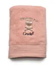 Motif J peux pas j'ai crochet version fille brodé sur linge de bain au choix 