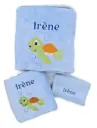 Motif tortue brodé sur linge de Bain au choix