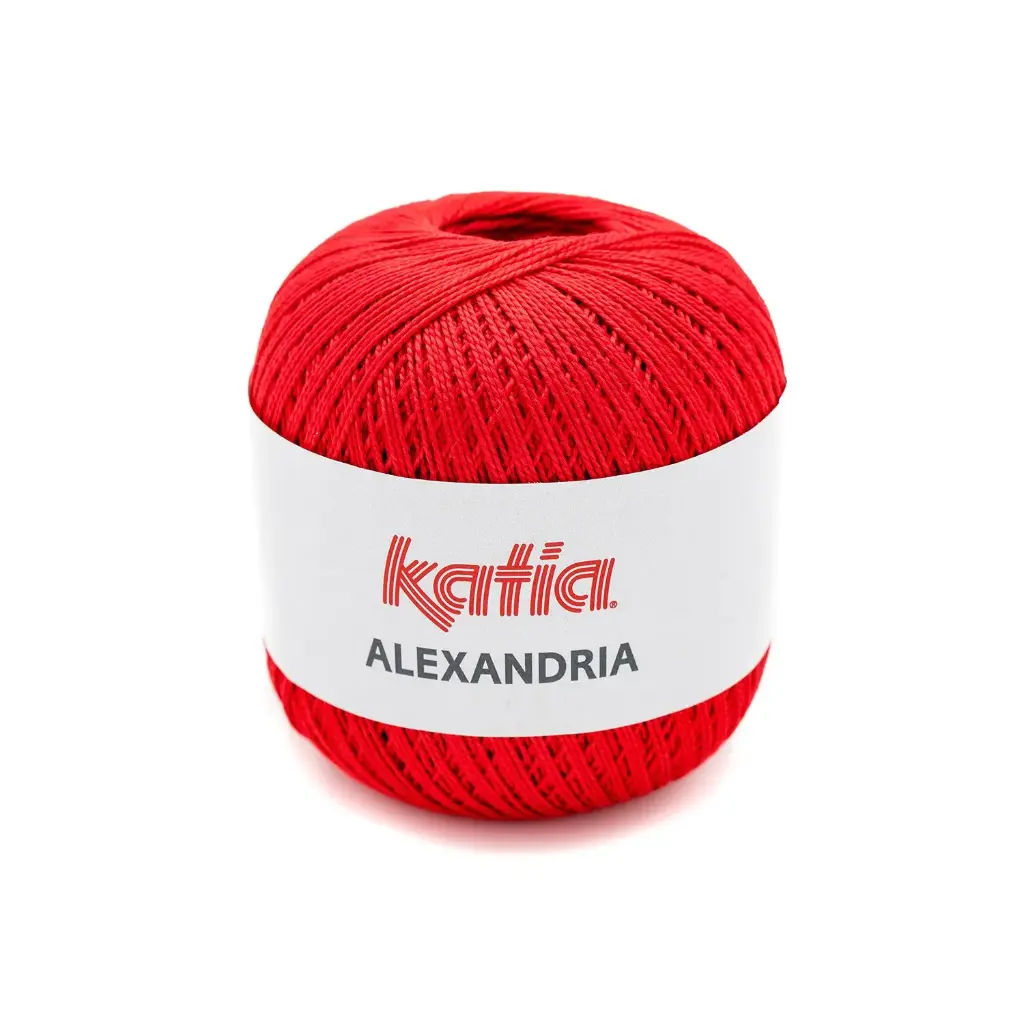 Alexandria 100% coton peigné, gazé et mercerisé Katia 4 rouge 