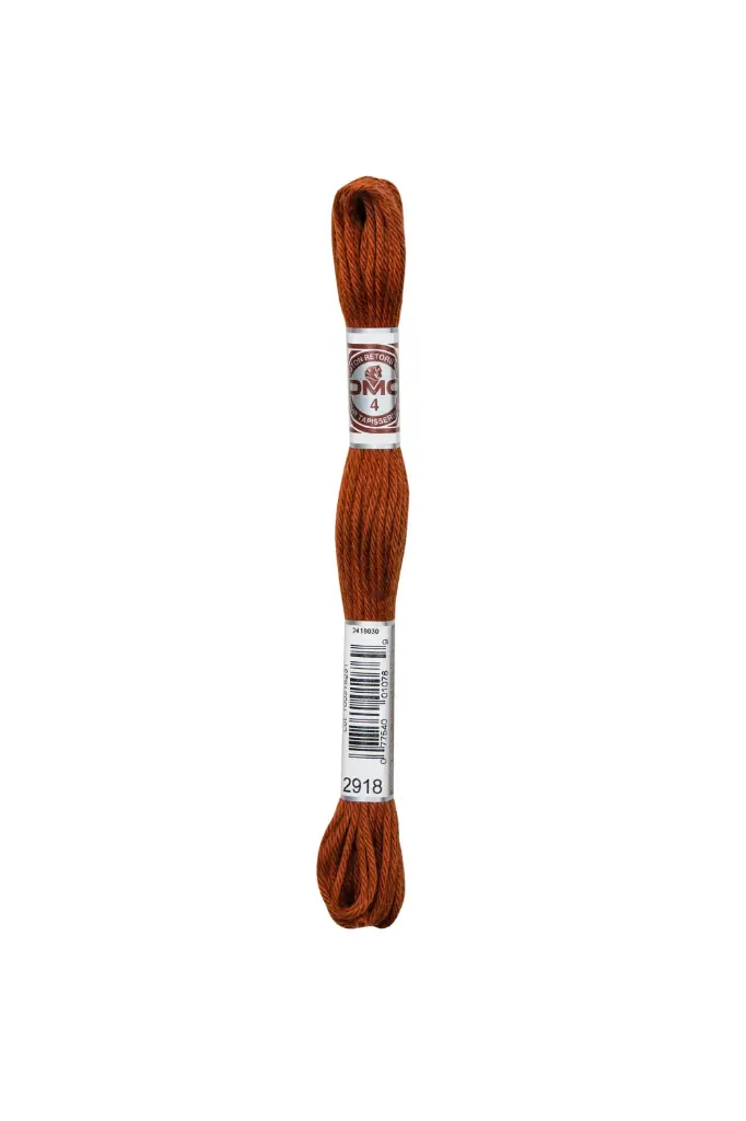 Fil à broder Retors Mat DMC 2918 Cuir Rouge