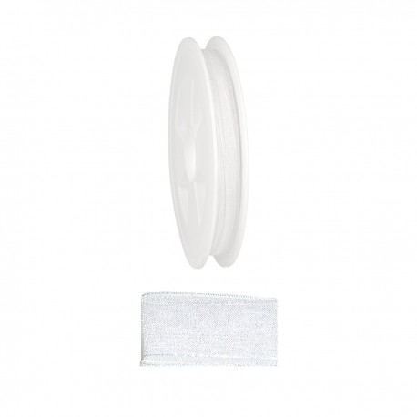 Ruban mousseline 6 mm 001 Blanc