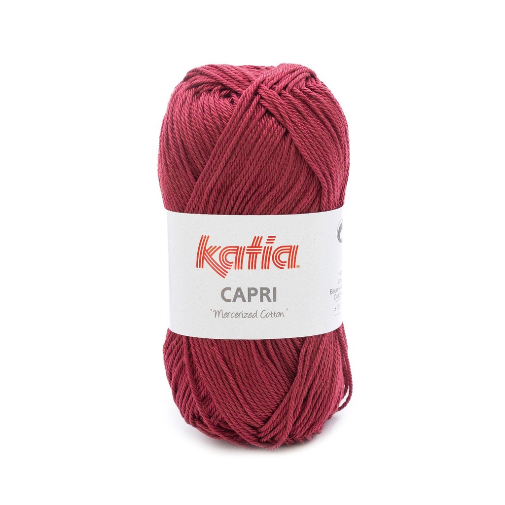 Capri 100% Coton mercerisé Katia 82203 Grenat