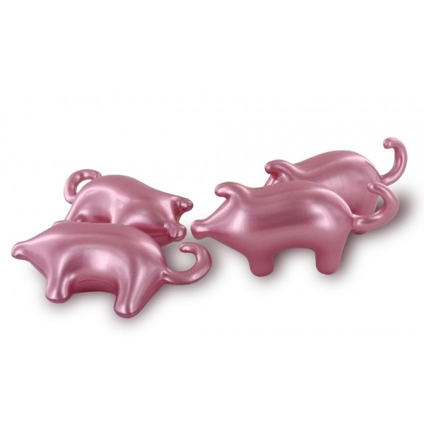 Perle de bain rose cochon