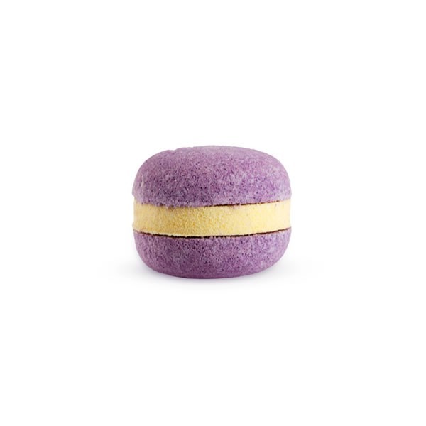 Macaron effervescent pour le bain fruit de la passion