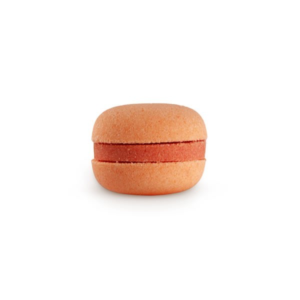 Macaron effervescent pour le bain pamplemousse