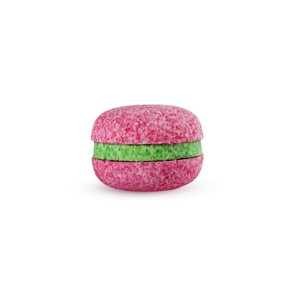 Macaron effervescent pour le bain raisin