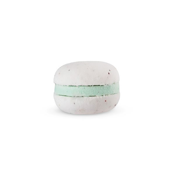 Macaron effervescent pour le bain rose