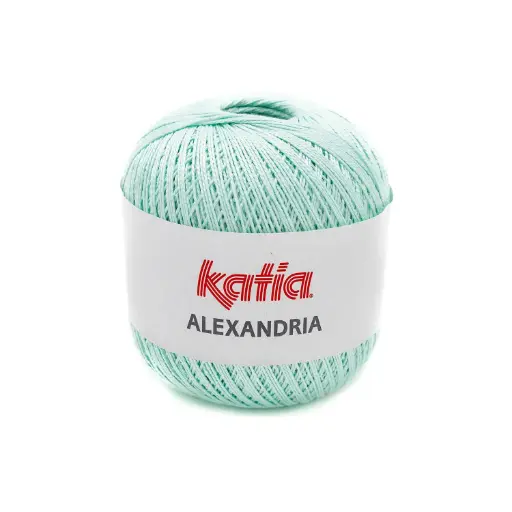 [ALEX21] Alexandria 100% coton peigné, gazé et mercerisé Katia 21 vert blanc