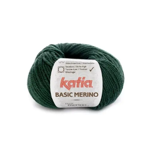 [BASIC15] Basic Mérino 15 vert très foncé Laine Katia