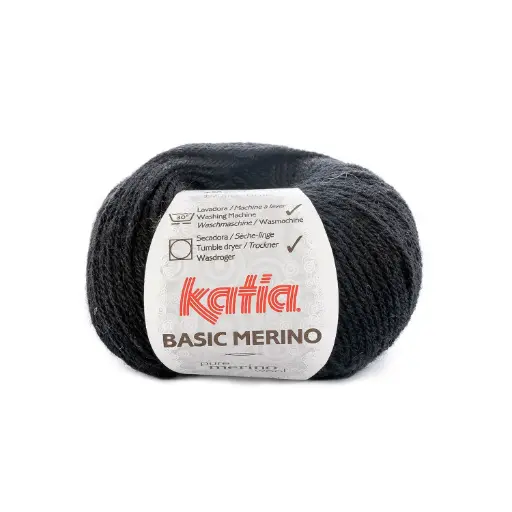 [BASIC2] Basic Mérino 2 Noir Laine Katia