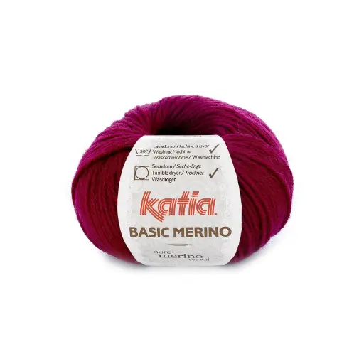 [BASIC24] Basic Mérino 24 fuchsia foncé Laine Katia
