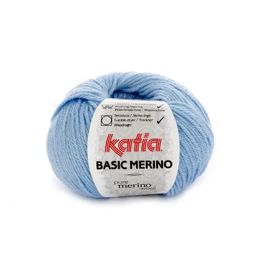 [BASIC34] Basic Mérino 34 Bleu ciel Laine Katia