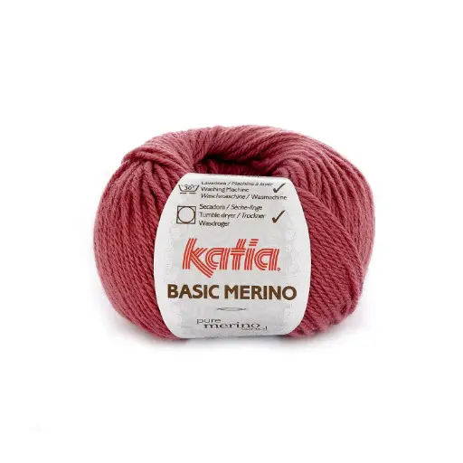 [BASIC75] Basic Mérino 75 Rouge framboise Laine Katia