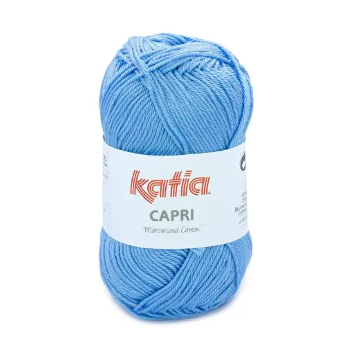 [82196] Capri 100% Coton mercerisé Katia 82196 Bleu ciel clair 