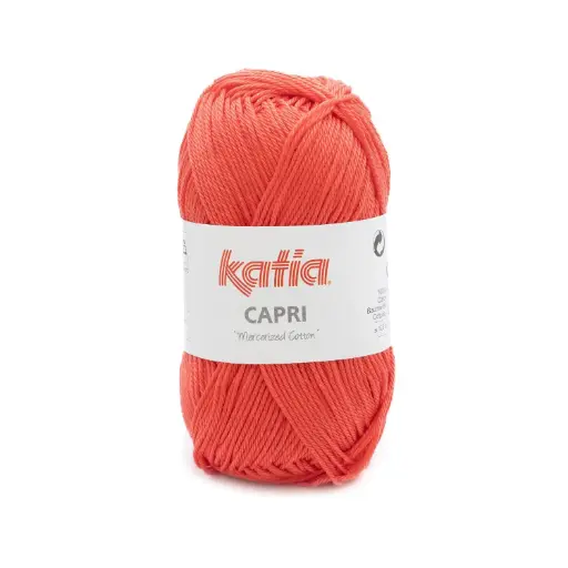 [82202] Capri 100% Coton mercerisé Katia 82202 Rouge corail