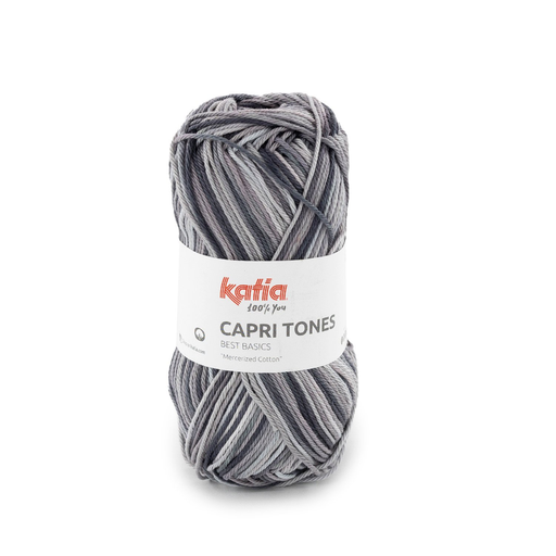 [CAPRITONES306] Capri tones 100% Coton mercerisé Katia 306 gris clair gris foncé