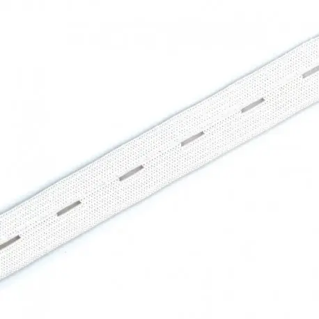 [S212001] Elastique boutonnières 20 mm blanc