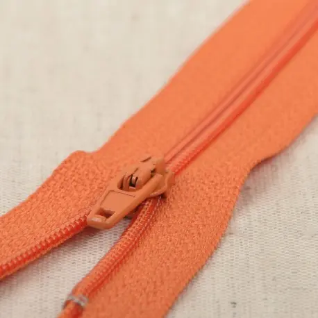 Fermeture éclair N°2 fine non séparable couleurs 523 Orange