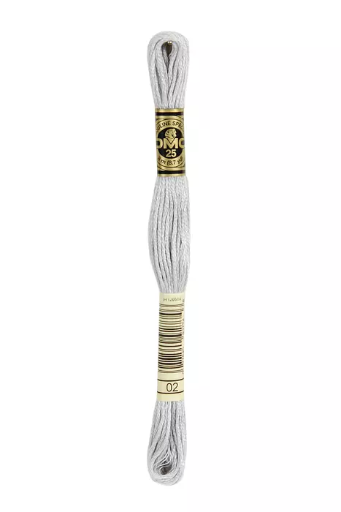 [117MC02] Fil à broder Mouliné Spécial DMC 02 Etain oxydé 