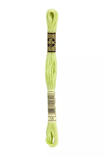 [117MC15] Fil à broder Mouliné Spécial DMC 15 Vert charme