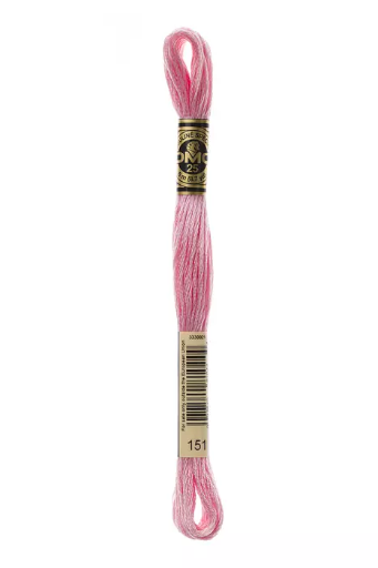 [117MC151] Fil à broder Mouliné Spécial DMC 151 Rose guimauve