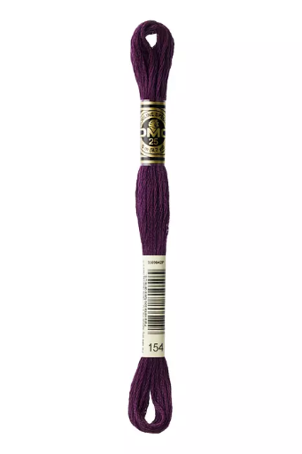 [117MC154] Fil à broder Mouliné Spécial DMC 154 Prune