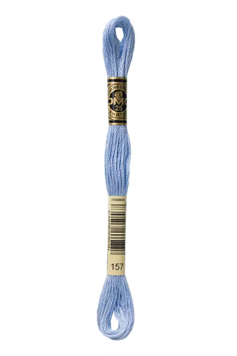 [117MC157] Fil à broder Mouliné Spécial DMC 157 Bleu doux