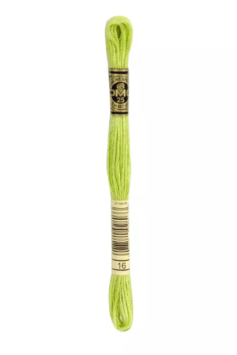 [117MC16] Fil à broder Mouliné Spécial DMC 16 Chartreuse