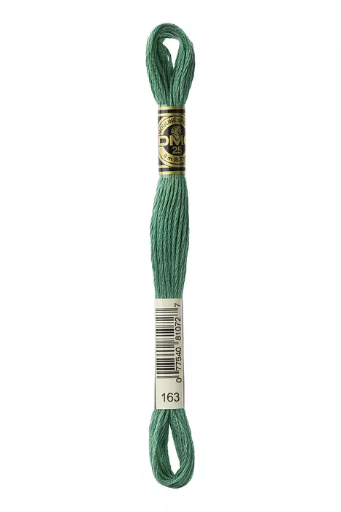 [117MC163] Fil à broder Mouliné Spécial DMC 163 Vert eucalyptus