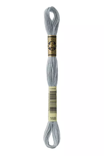 [117MC168] Fil à broder Mouliné Spécial DMC 168 Souris de ville gris métallisé 